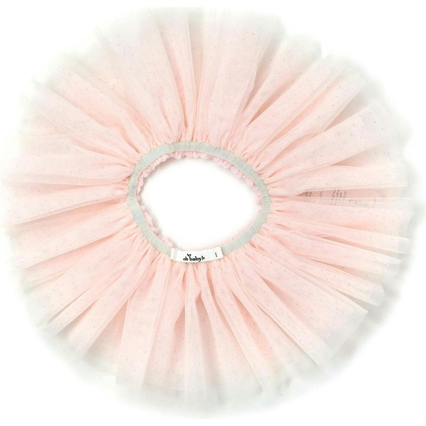 Frill Tutu Pale Pink/Gold Over Cream Tulle