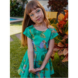 Button Back Skirted Dress, Purple