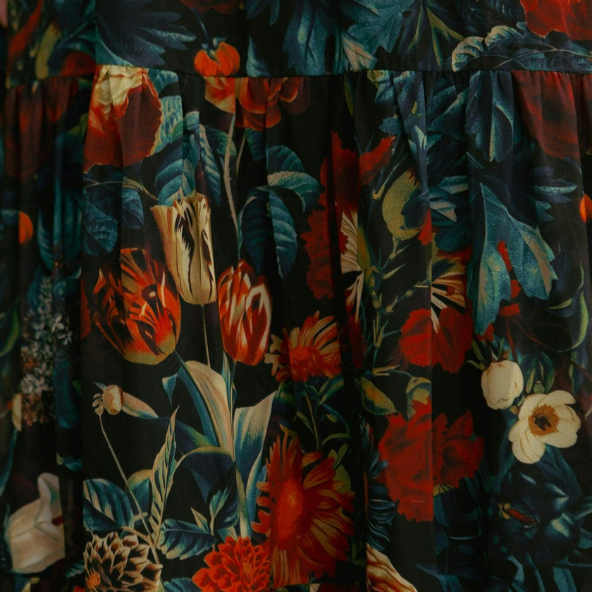 Cordelia Dress in Moody Floral