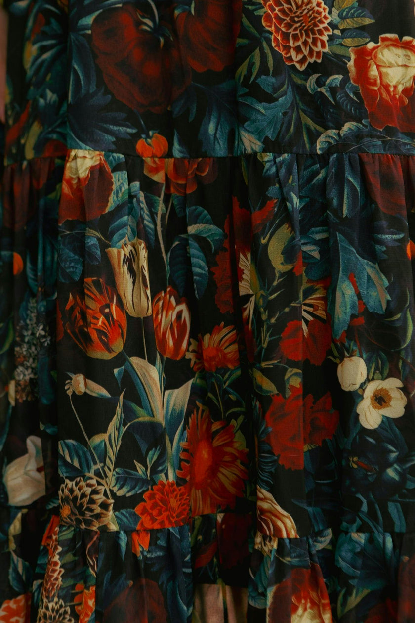 Cordelia Dress in Moody Floral