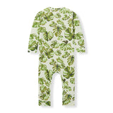 Island Leaf Cotton Stretch Zipper Pajama