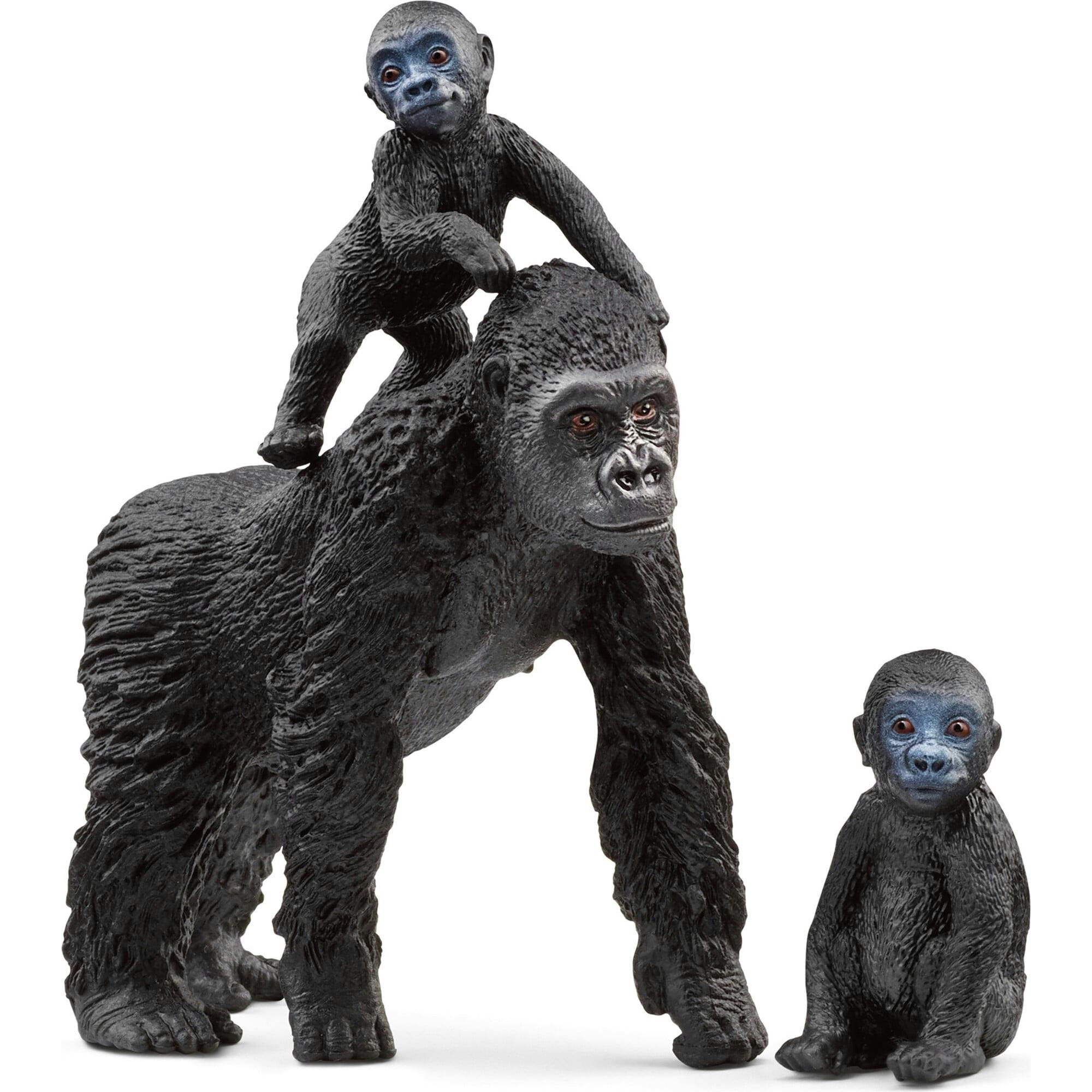 Schleich Wild Life: Gorilla Family - 3pc Animal Figurine Jungle