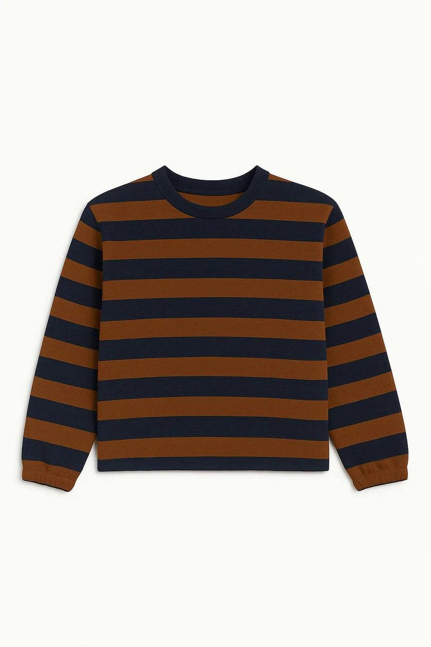 Girls Striped Crew