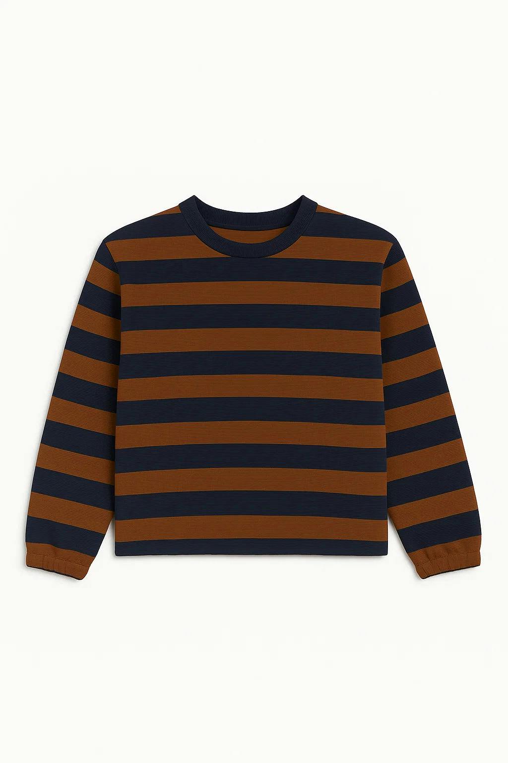 Girls Striped Crew
