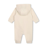 Beige Logo Baby Hooded Onesie