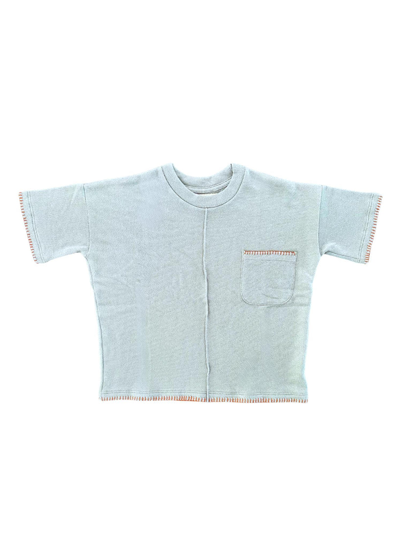 Hand-Embroidered French Terry Top