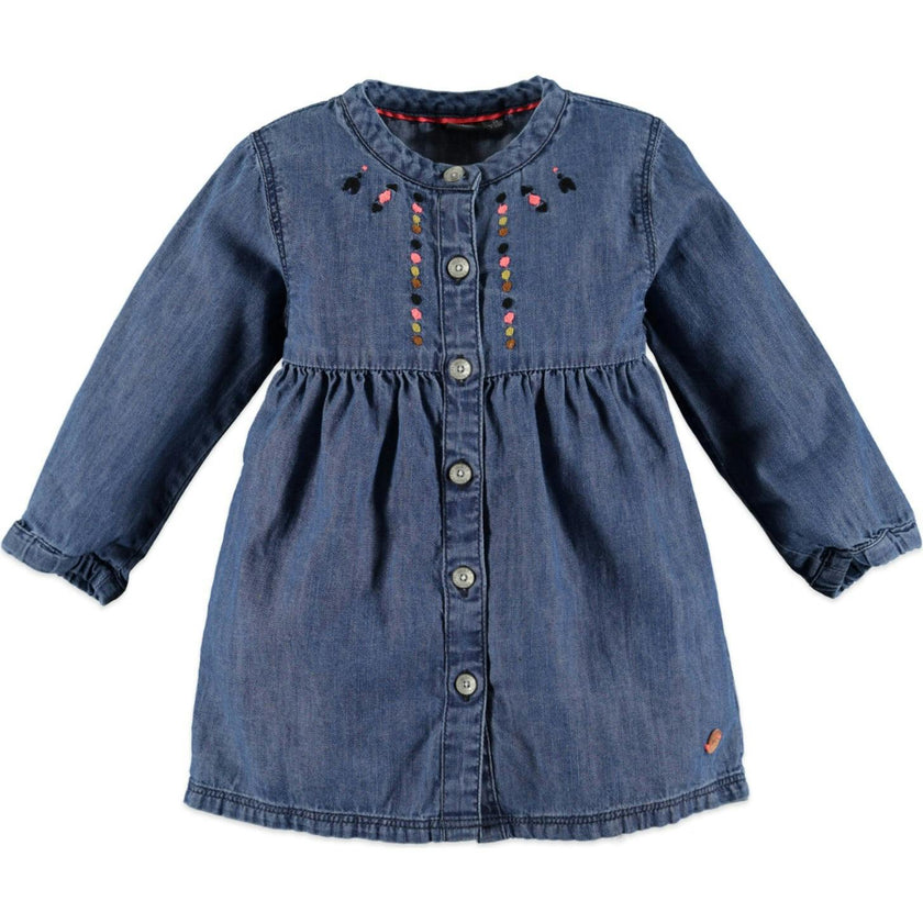 Denim Embroidered Dress
