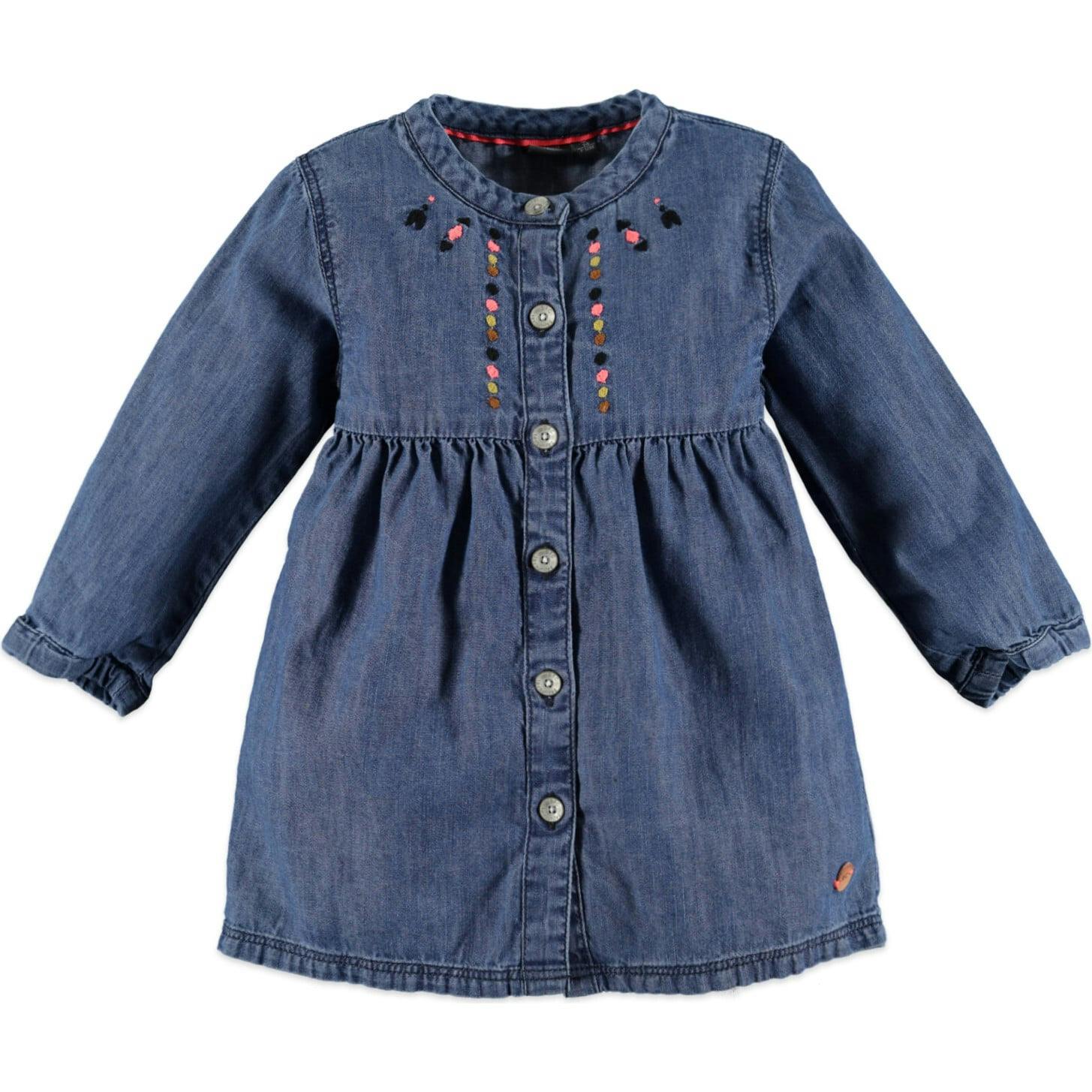 Denim Embroidered Dress