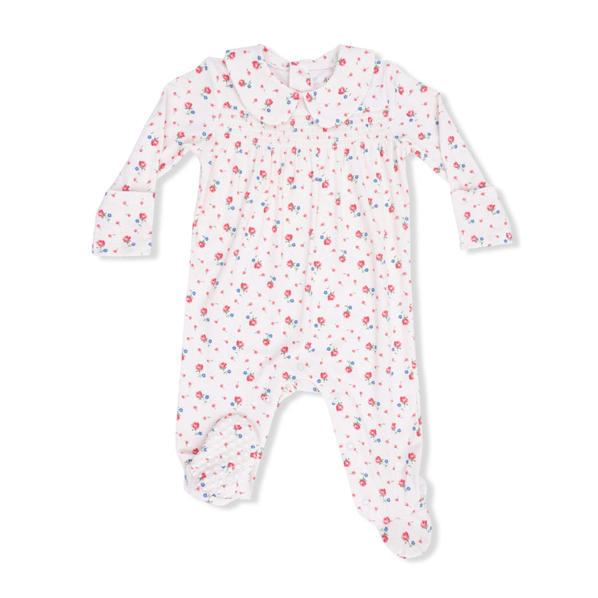 Joli Rosette - Smocked Peter Pan Snap Footie