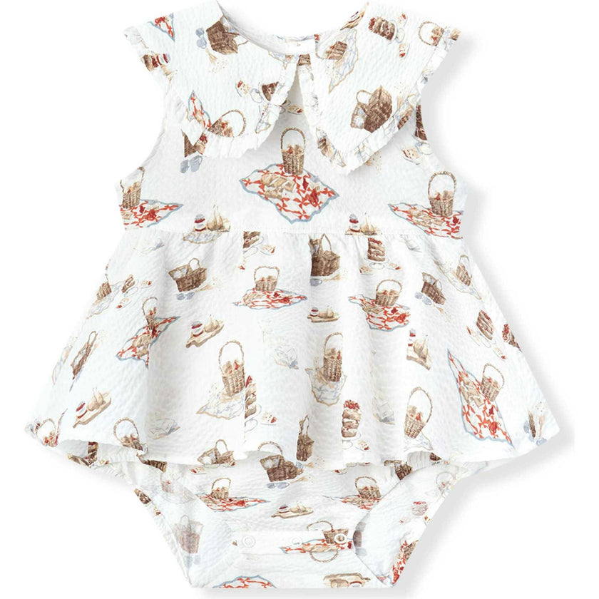 Picnic Ruffle Collar One Piece Dress