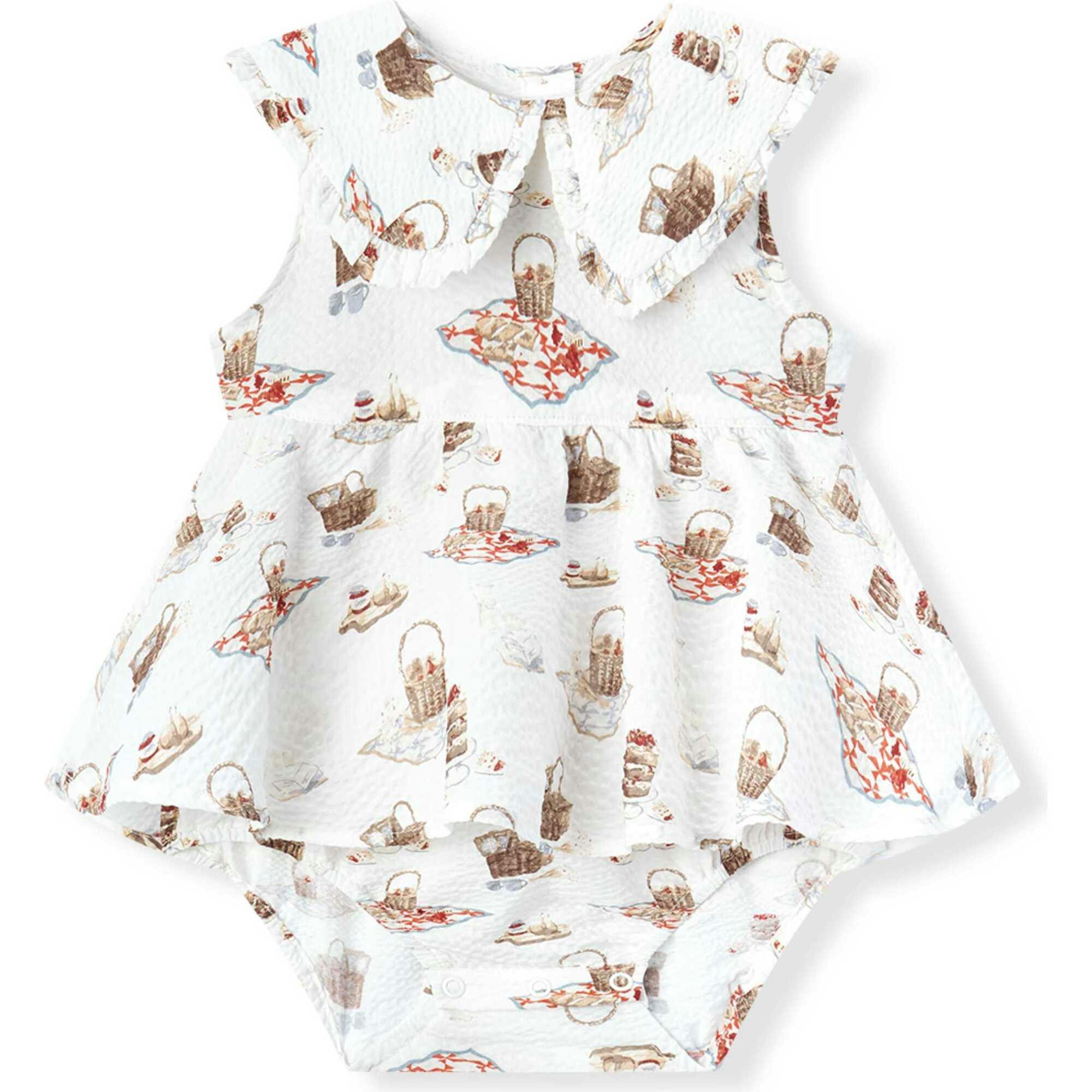 Picnic Ruffle Collar One Piece Dress