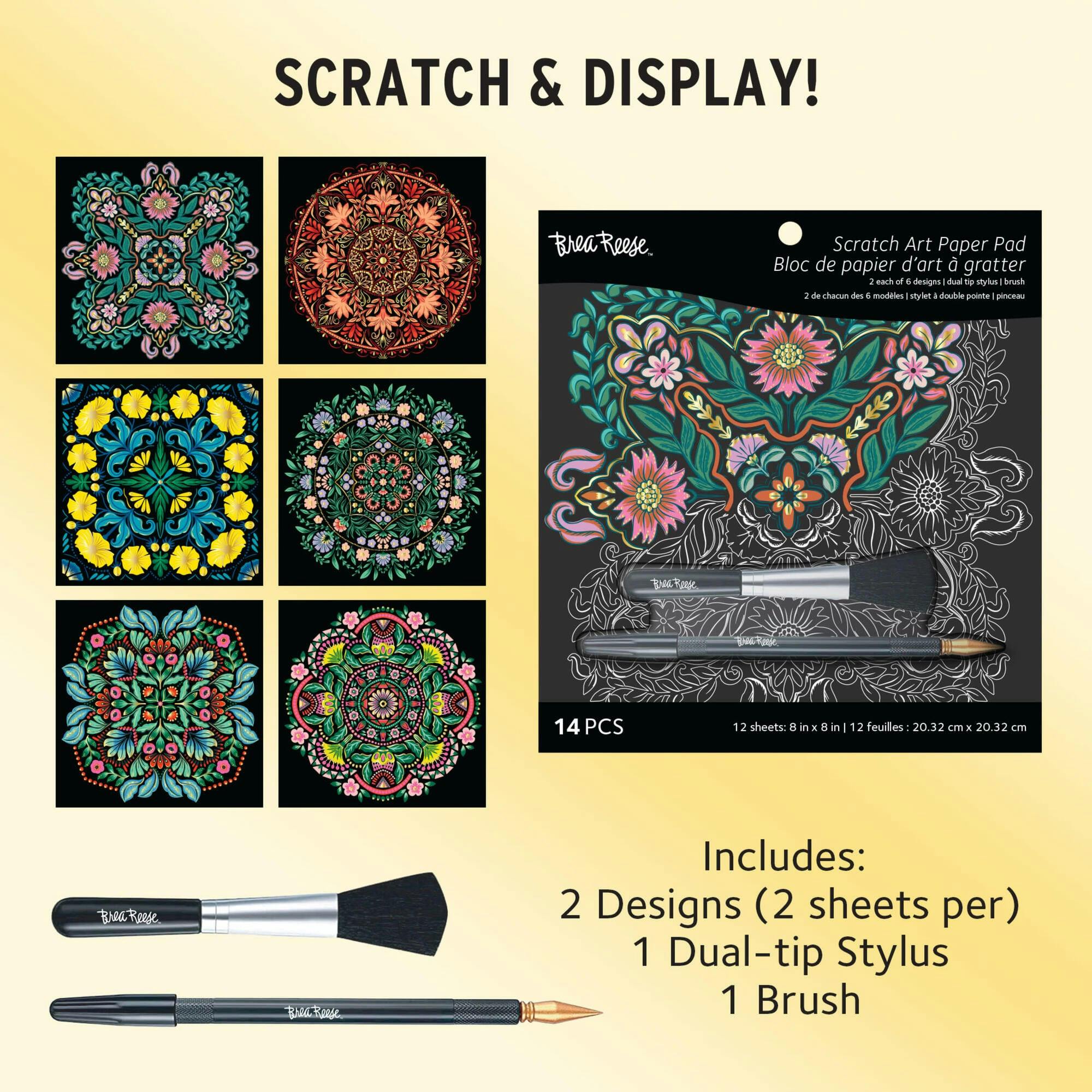 Brea Reese: Scratch Art Paper Pad - Mandala