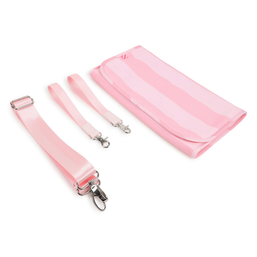 Pink Striped Diaper Bag