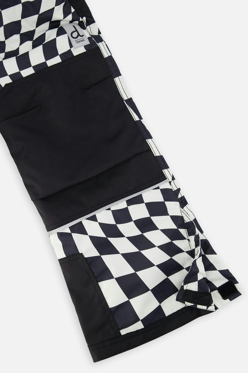 Two Piece Teknik Snowsuit White Checkered Print