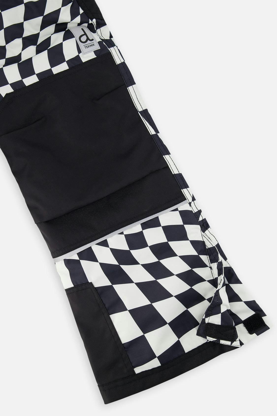 Two Piece Teknik Snowsuit White Checkered Print
