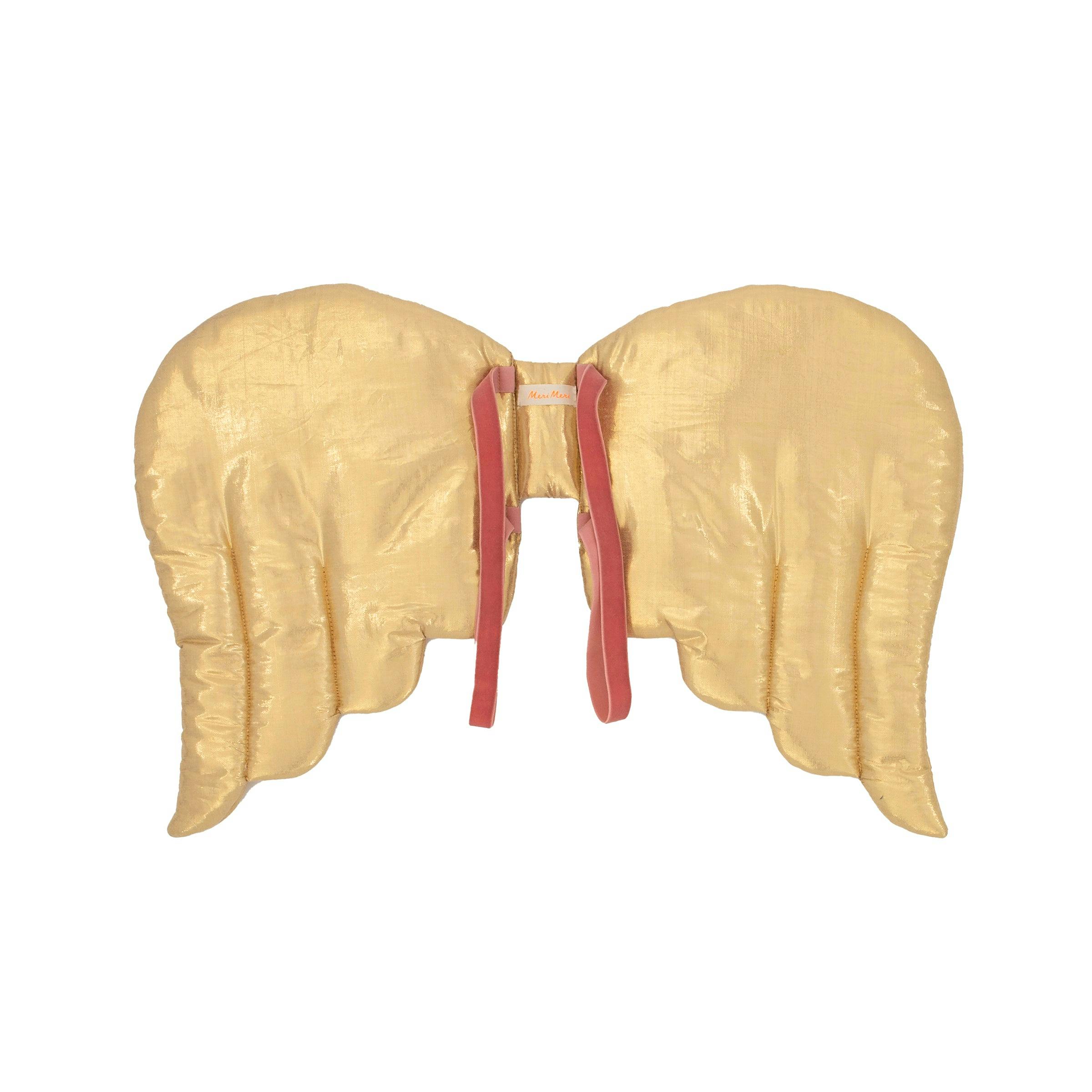 Gold Quilted Angel Wings & Crown