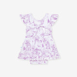 Babette Tie Back Ruffled Bodysuit Dress