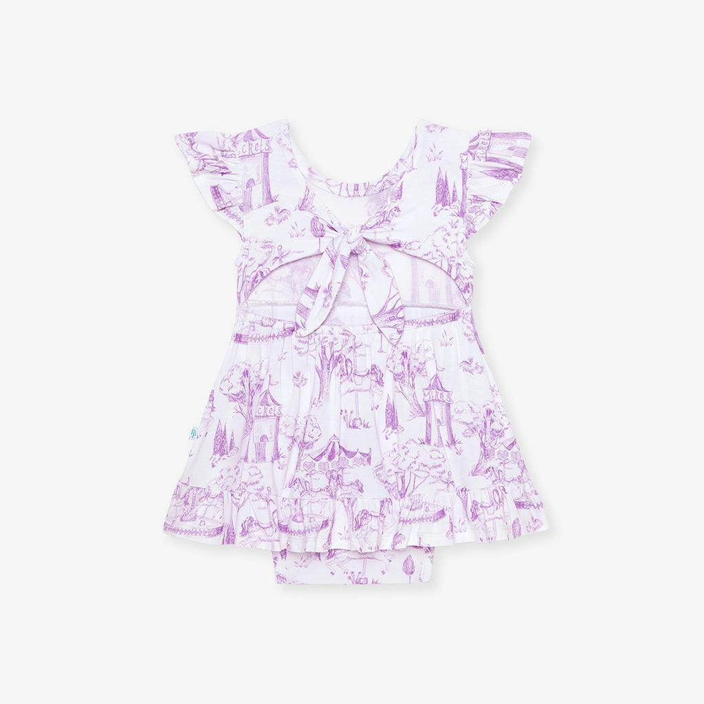 Babette Tie Back Ruffled Bodysuit Dress
