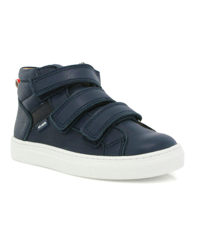 Soft Nappa Leather Sneaker Boots, Dark Blue