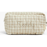 Gingham Toiletry Zipper Pouch, Prints