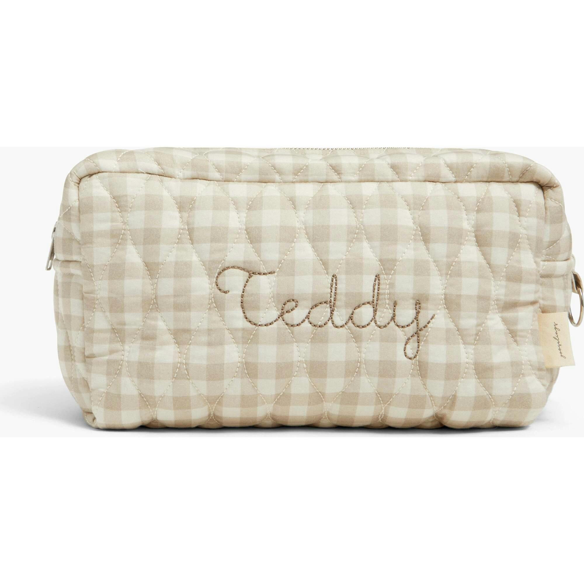 Gingham Toiletry Zipper Pouch, Prints