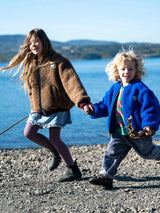 children's merino wool bomber jacket - cobalt