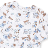 Football Nursery - Lap Shoulder Gown and Knotted Hat