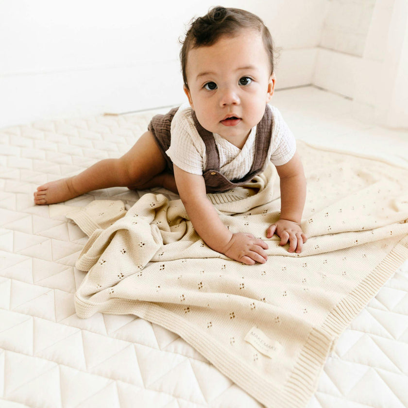 Organic Baby Blanket Pointelle