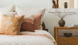 Rust Crinkled Linen Duvet Cover