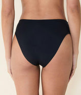 The 90s High Waist Bikini Bottom - Eco Nylon - Black