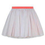 White Sequin Graphic Skirt