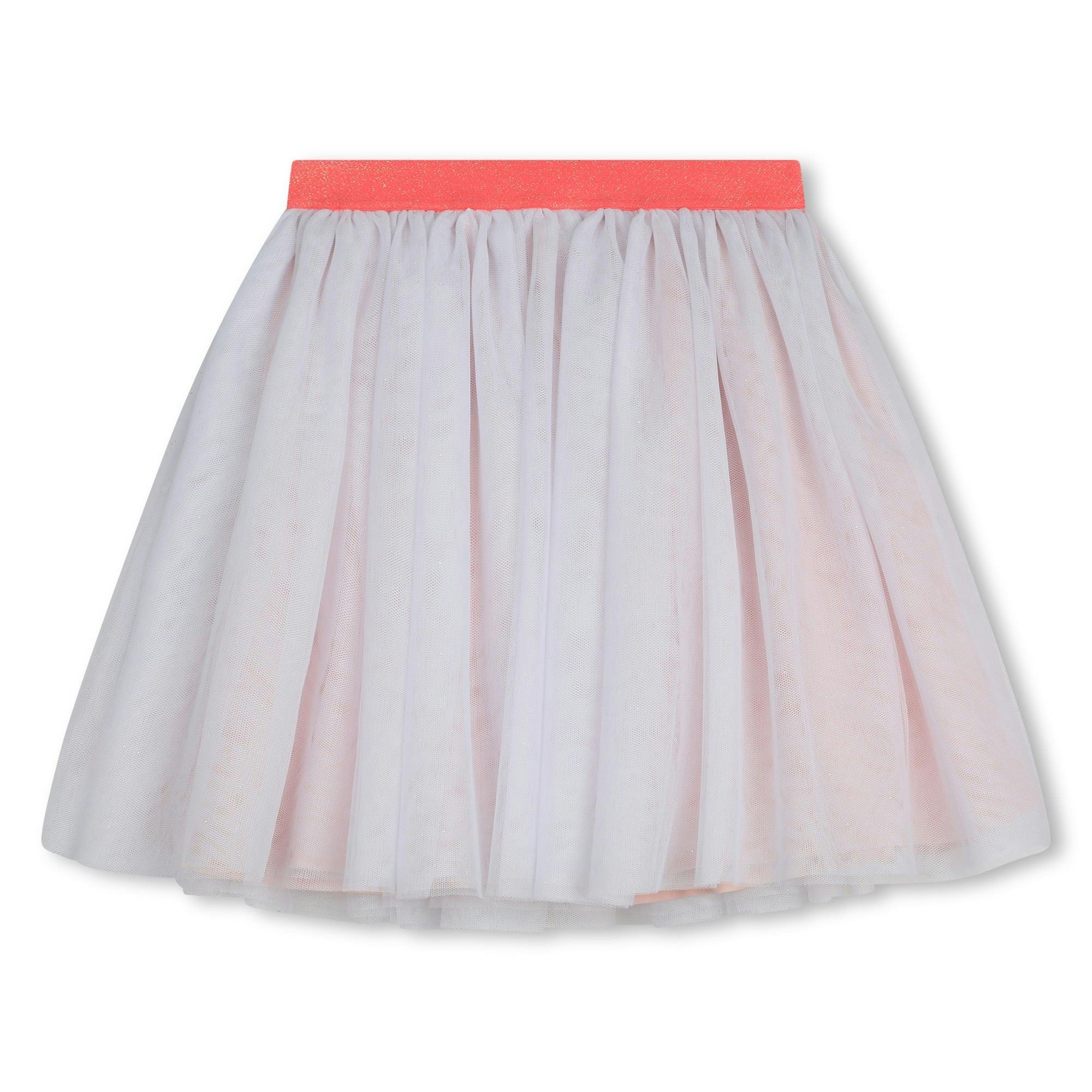 White Sequin Graphic Skirt