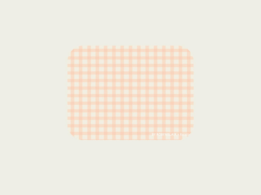 2 Placemats | Coral Gingham |  by robynblair x Recette