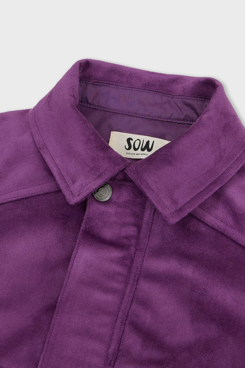 Oversized Faux Suede Jacket