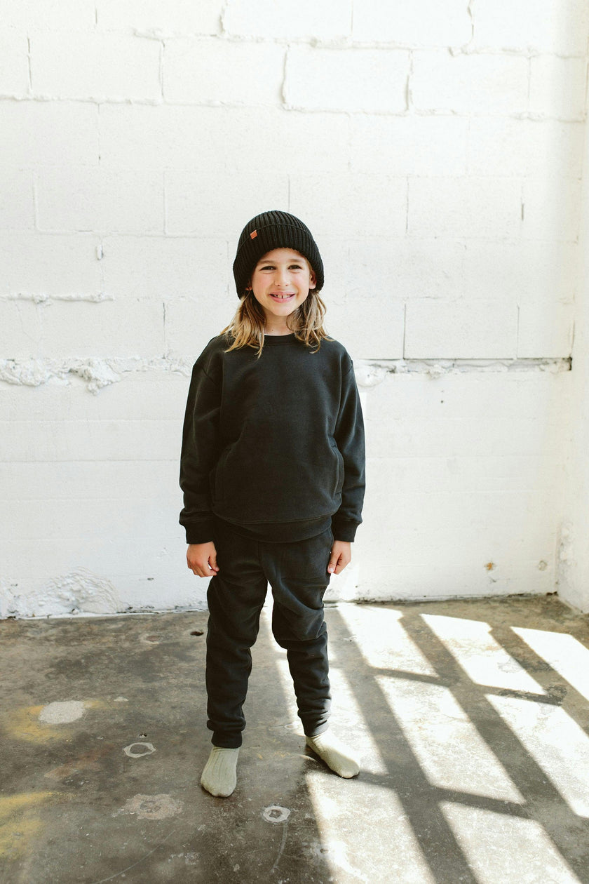 FRENCH TERRY SWEATSUIT SET | ASPHALT