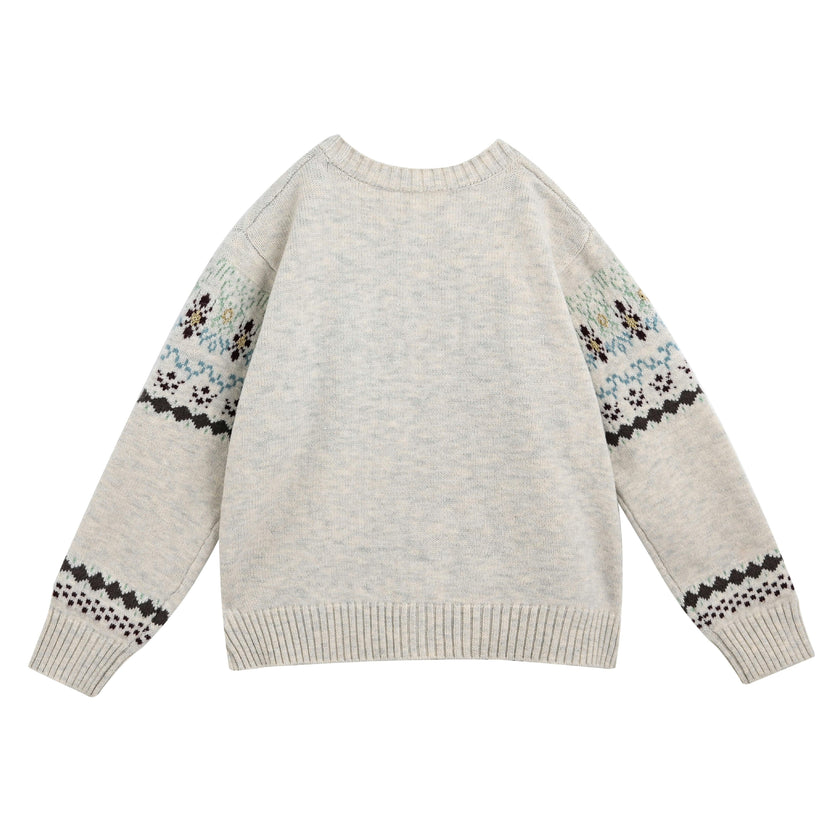 Light Grey Reindeer Cardigan