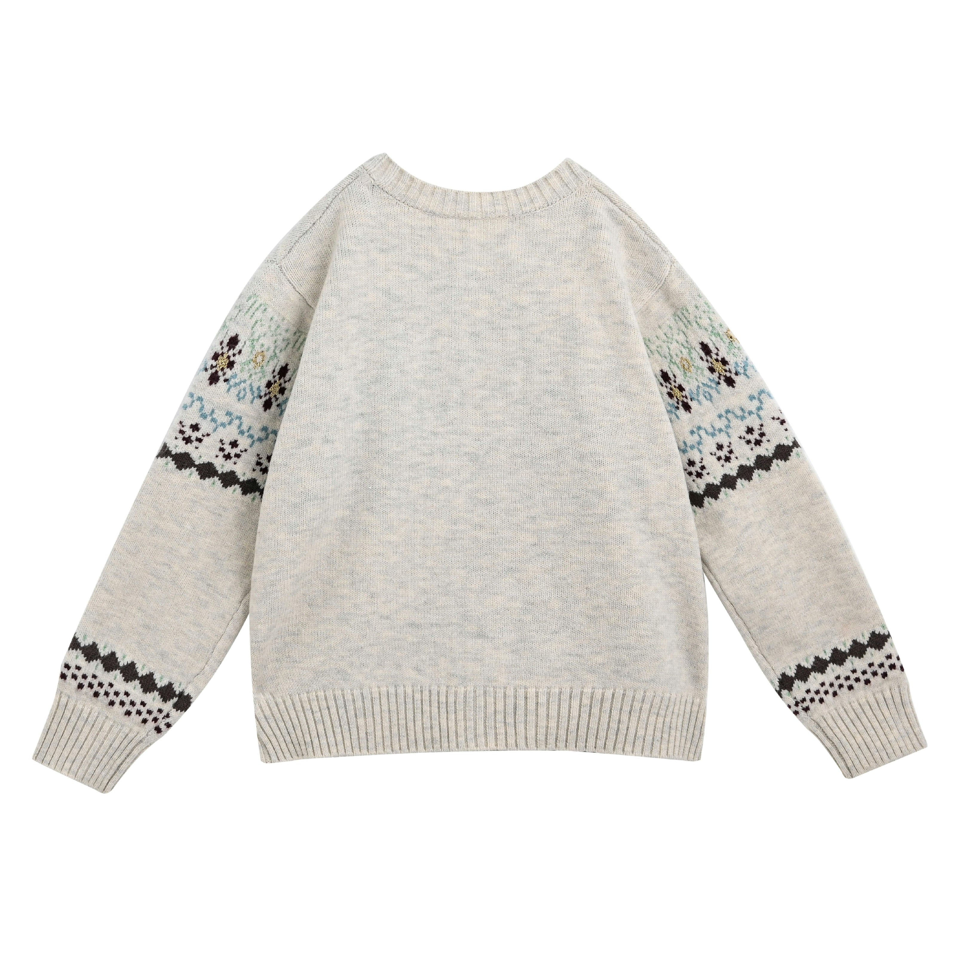 Light Grey Reindeer Cardigan