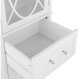 Florence Wooden Linen Tower Cabinet With Storage