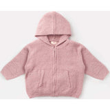 Baby Girls Fuzzy Zip-Up Hoodie