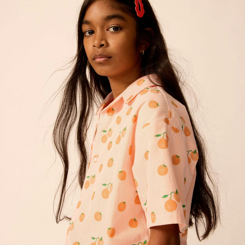 Bowling Shirt in Clementine