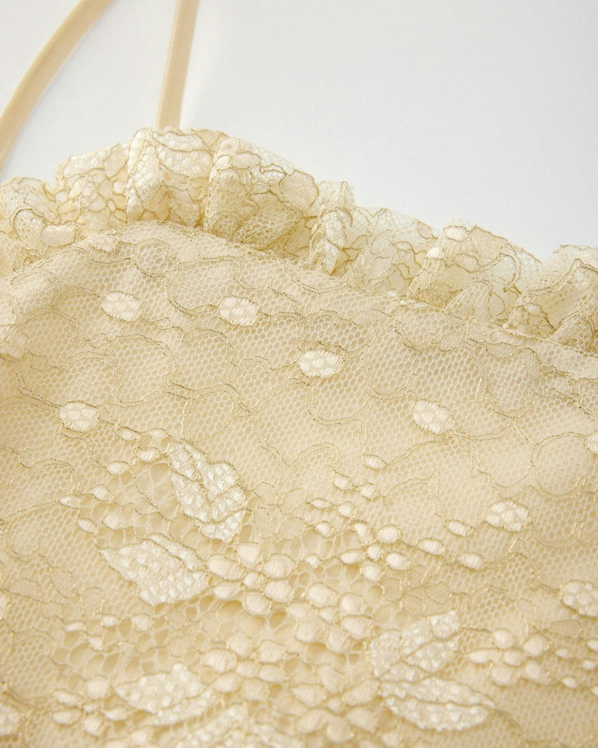 Tanya Lace Frill Maxi Dress