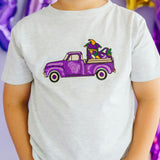 Mardi Gras Truck Patch Short Sleeve T-Shirt - Ash