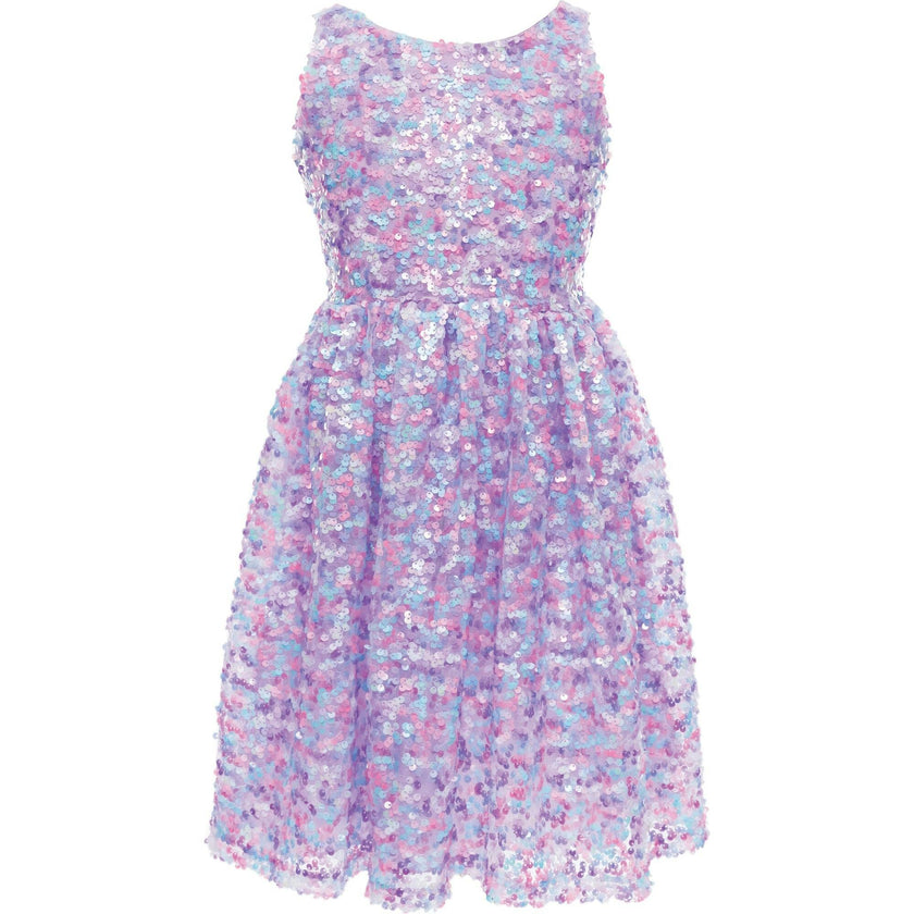 Purple Party Sequins Dress