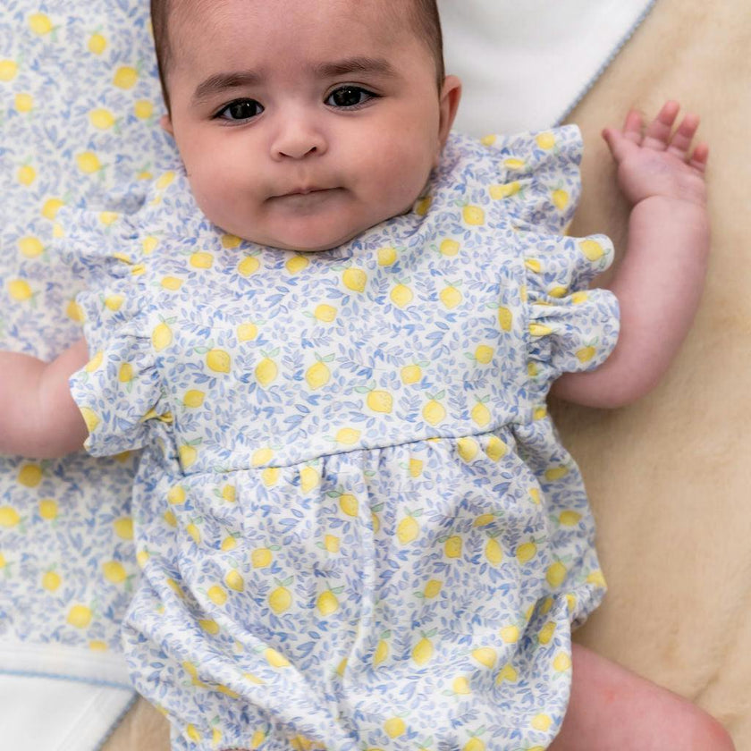 Lemons Pima Cotton Baby Bloomer w/ Cross Straps