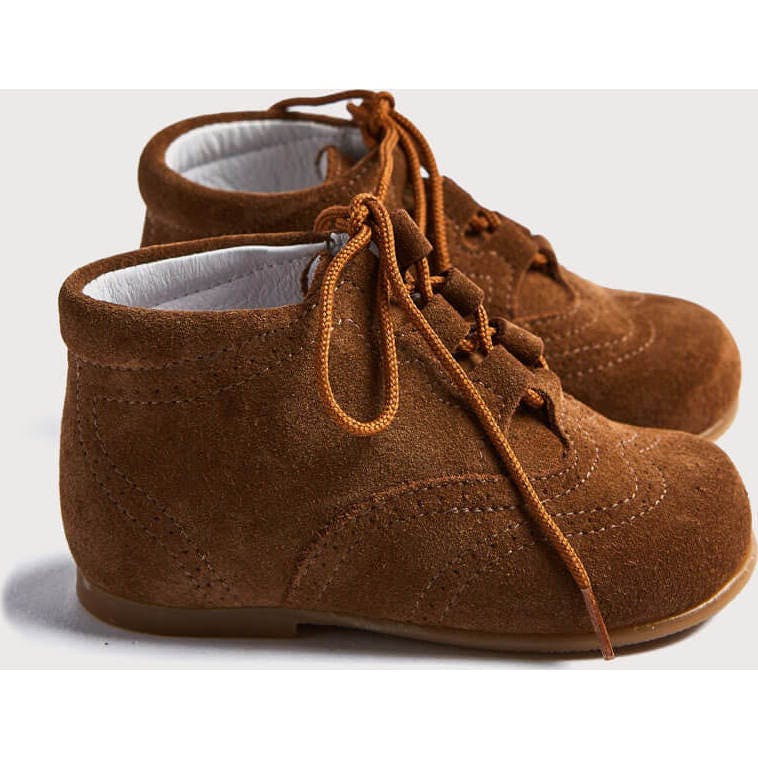 Suede Oxford Baby Booties in Brown (20-24EU)