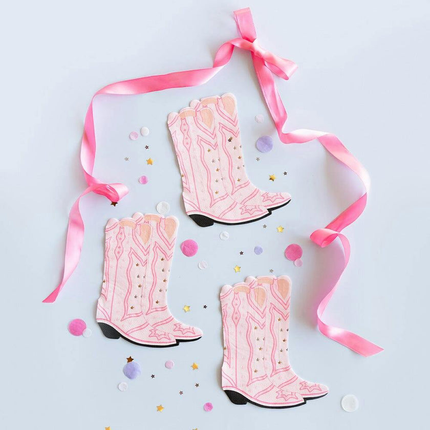 Pink Cowgirl Boots Napkins