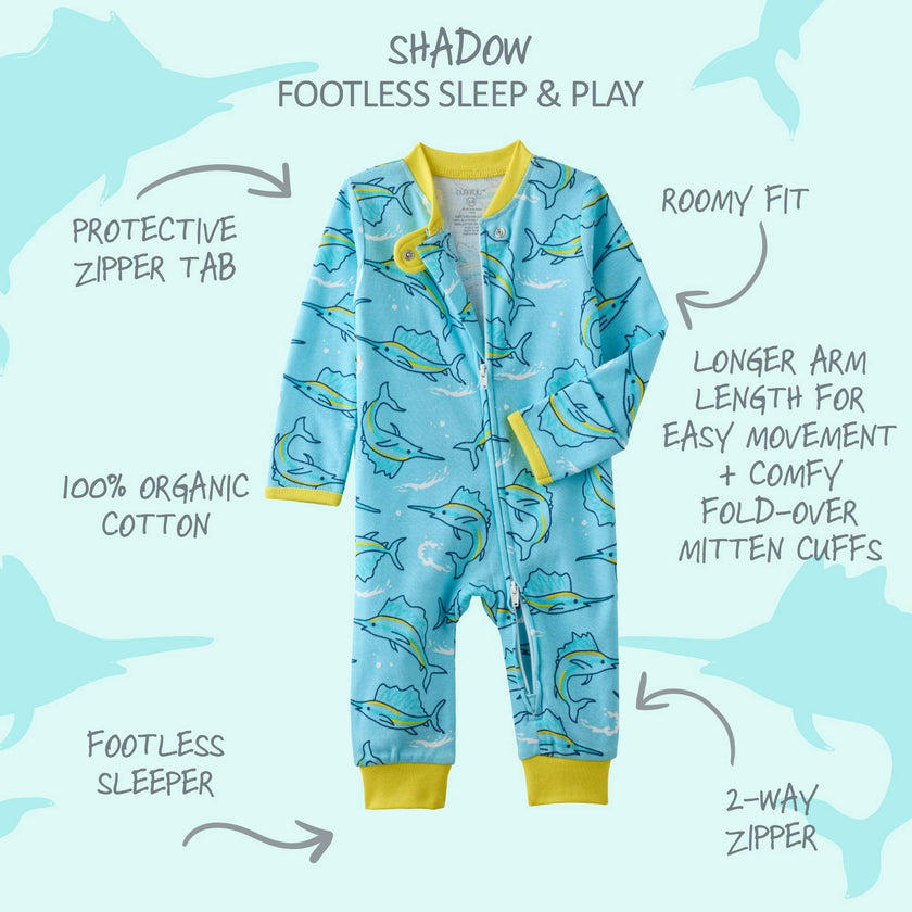 SHADOW Sleep & Play Baby Pajamas for Boys & Girls