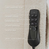 Kiwi Deluxe Power Recliner and Swivel Glider with Heat and Massage in Performance Ivory Boucle