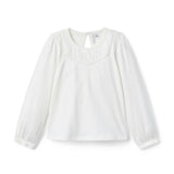 Pintuck Top, white