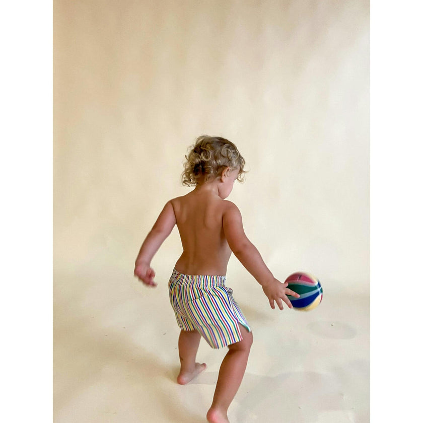 Fun Stripe Mini Swim Trunk